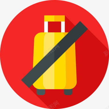 公共交通标识行李公共交通6扁平图标图标