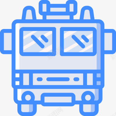 消防小贴士矢量消防车城市31蓝色图标图标