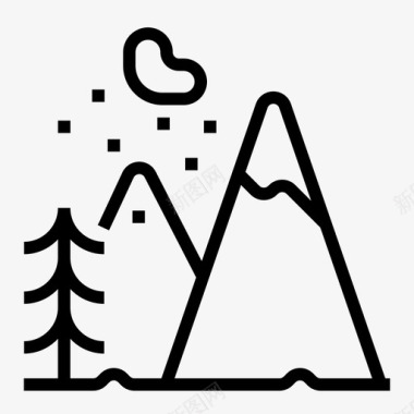 地方阿尔卑斯山假日地点图标图标