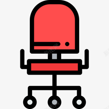 椅子家居和生活8线性颜色图标图标