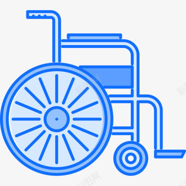 轮椅医学13蓝色图标图标
