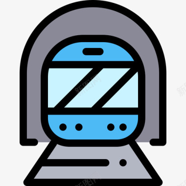 地铁公交7线路颜色图标图标