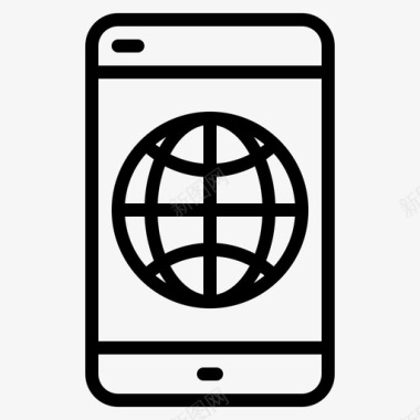 世界智能手机电子屏幕图标图标