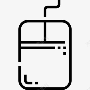 二次元鼠标鼠标2个线性部件图标图标