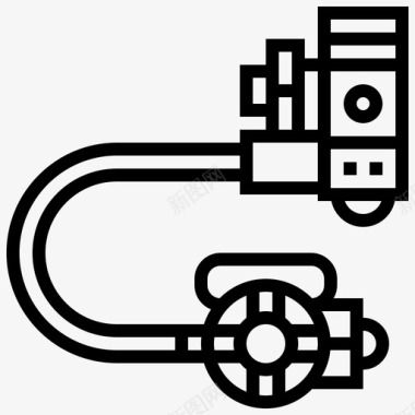 易燃气体标志调节器呼吸潜水图标图标