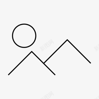 风景秋季山风景图标图标