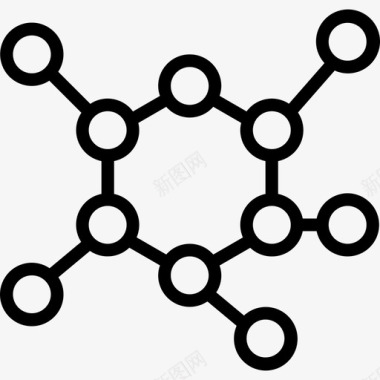 分子ca分子科学40线性图标图标