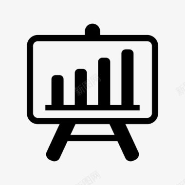 手拿白板演示板图表图标图标