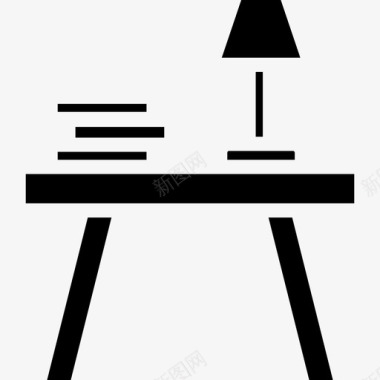 办公桌俯视图办公桌家具90实心图标图标
