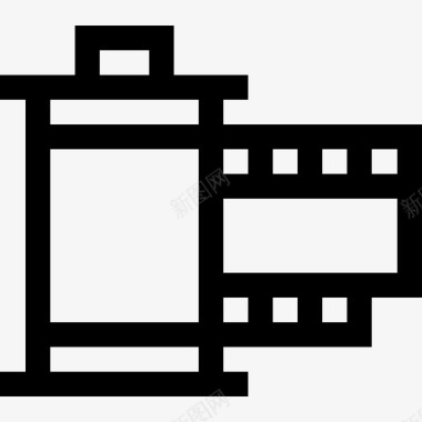矢量电影放映机电影放映3线性图标图标