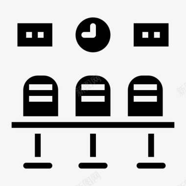 火车摄影照片候车室座位时间图标图标