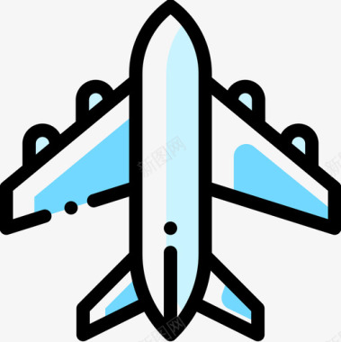 公共标识红飞机公共交通13颜色省略图标图标