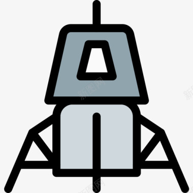太空外星人太空船太空94线性颜色图标图标
