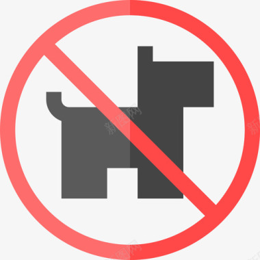 禁止宠物公共标志公寓图标图标