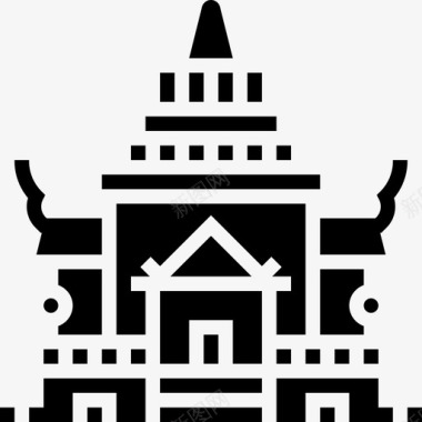 建筑泰国符号4字形图标图标