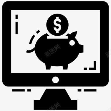 电子银行网上银行电脑电子银行图标图标