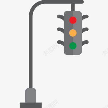交通图标交通灯4号灯平坦图标图标