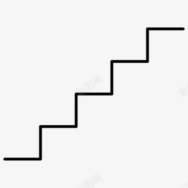 UI图标设计楼梯自动扶梯台阶图标图标