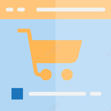 网上购物必需品在线营销扁平化图标图标