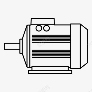 电动机发电机电力图标图标