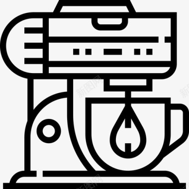 搅拌机矢量图搅拌机厨房工具11线性图标图标