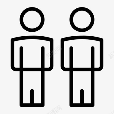 两个人社交员工图标图标