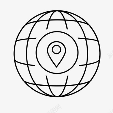 全球区域位置电子商务图标图标