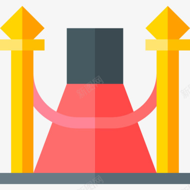 坐在地毯上红地毯37电影院平铺图标图标