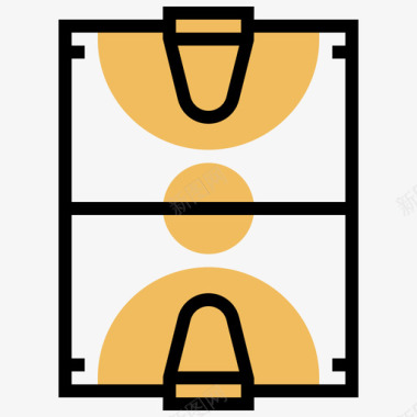 篮球小图标球场篮球13号黄影图标图标