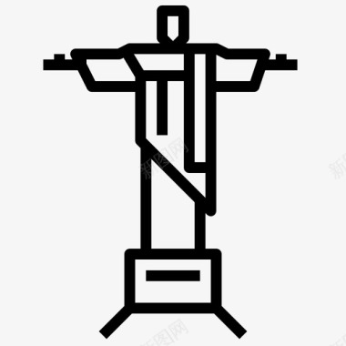 巴西耶稣雕像基督里约热内卢图标图标
