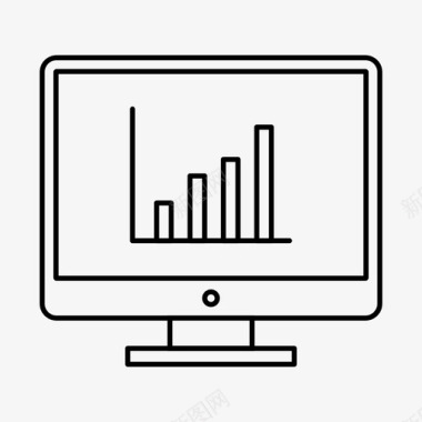 显示器免扣PNG统计条形图图表图标图标