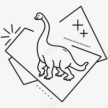 侏罗纪灰龙雷龙恐龙图标图标