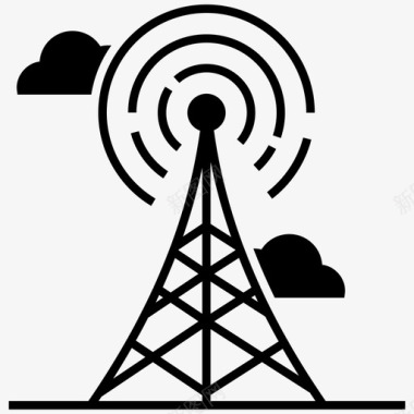 无线电塔通信塔无线电发射机图标图标