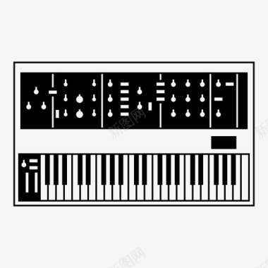 复古音乐模拟音乐电子乐器图标图标