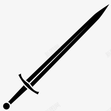 中世纪的剑骑士战士图标图标