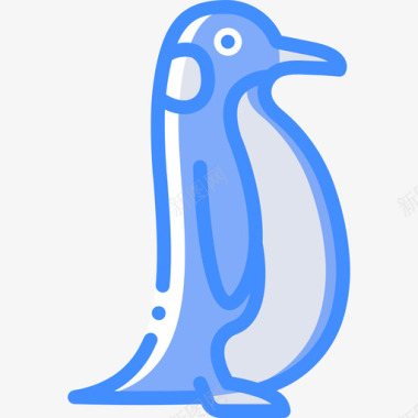 企鹅海洋生物蓝色图标图标