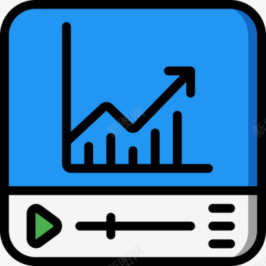 视频播放界面视频播放器视频博客5线性颜色图标图标