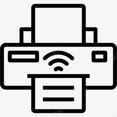 打印机免抠打印机智能技术5线性图标图标