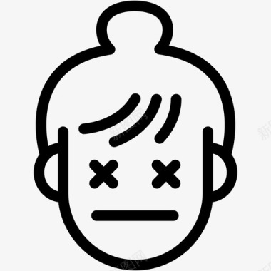 5个死亡表情情绪图标图标