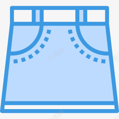 蓝色斑点裙子裙子衣服87蓝色图标图标