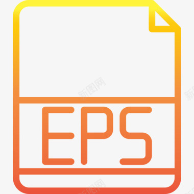 Eps文件扩展名渐变图标图标