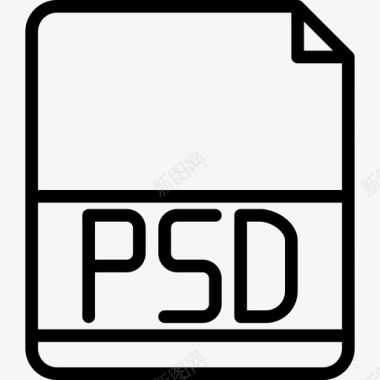 Psd文件扩展名2线性图标图标