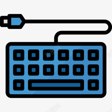 5g技术键盘计算机技术5线颜色图标图标