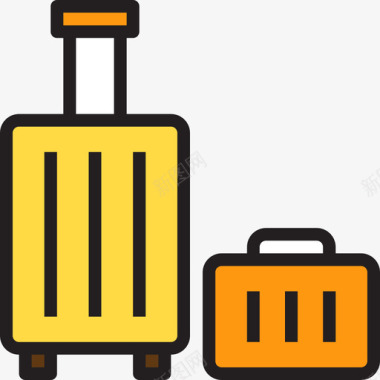 半月包行李2号包线性颜色图标图标