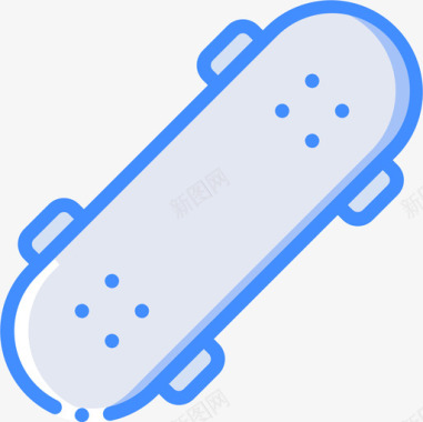 滑板运动和游戏5蓝色图标图标