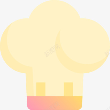 厨师帽烹饪55黄色图标图标
