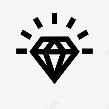 钻石情人节钻石闪耀情人节图标图标