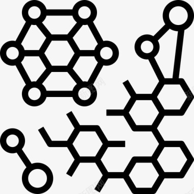 离子分子分子教育155线性图标图标