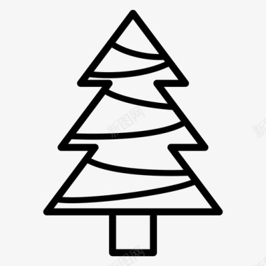 圣诞树装饰品灯图标图标
