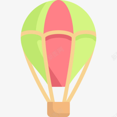 热气球热气球夏季9扁平图标图标